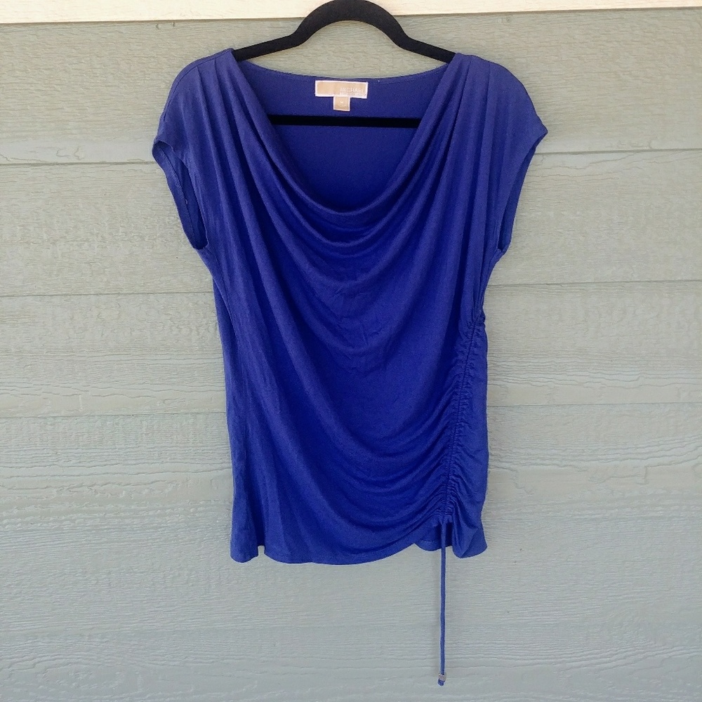 Michael Kors Scoop Neck Drawstring Top